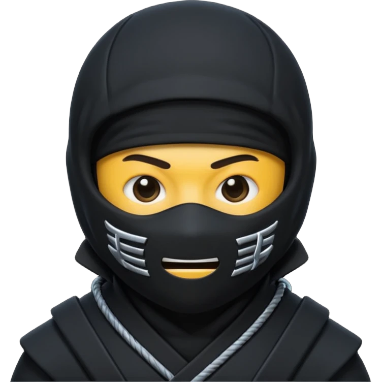 Black Ninja emoji with MB written on it emoji