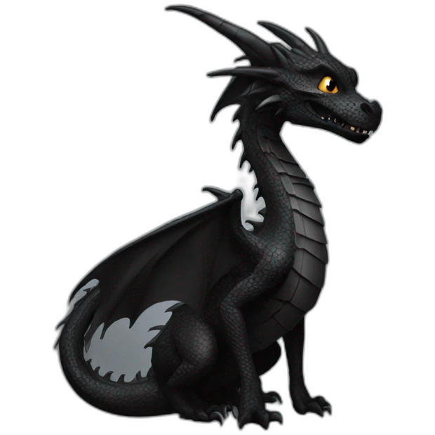 dragon noir emoji
