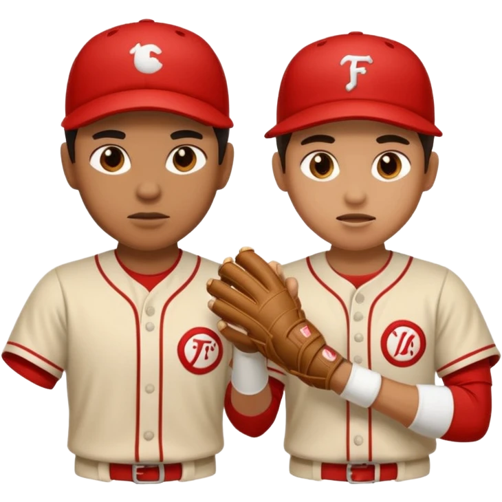 dos basebeall playr a golpes emoji