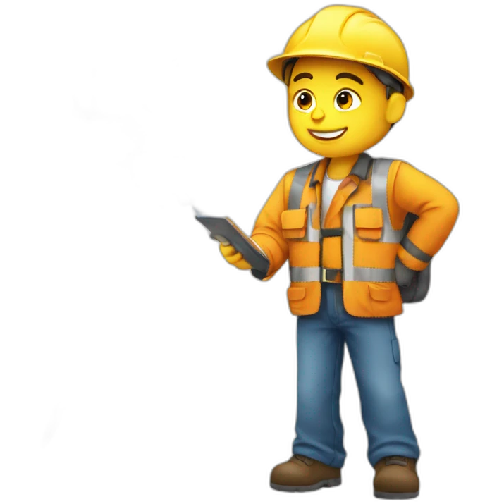 engineer surveyer with heand emoji
