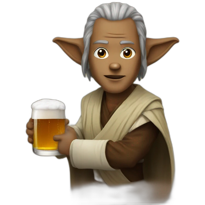 Jedi avec biere emoji
