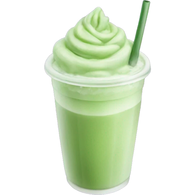 Lavender iced matcha tea latte emoji