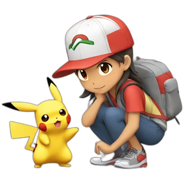 pokémon_trainer_red_with_pikachu emoji