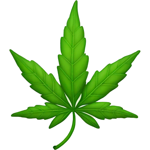 Happy weed leaf emoji