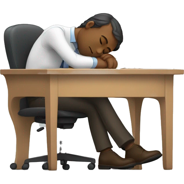 employer sleeping at the desk  emoji