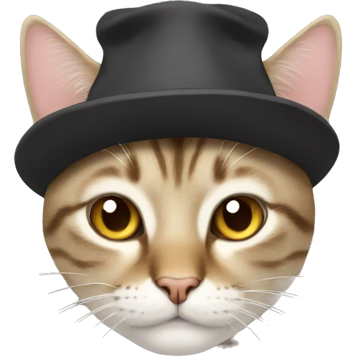 Cat with hat  emoji