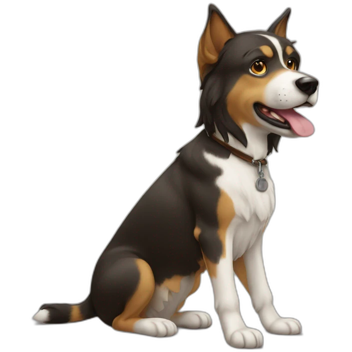 Chat sur chien emoji