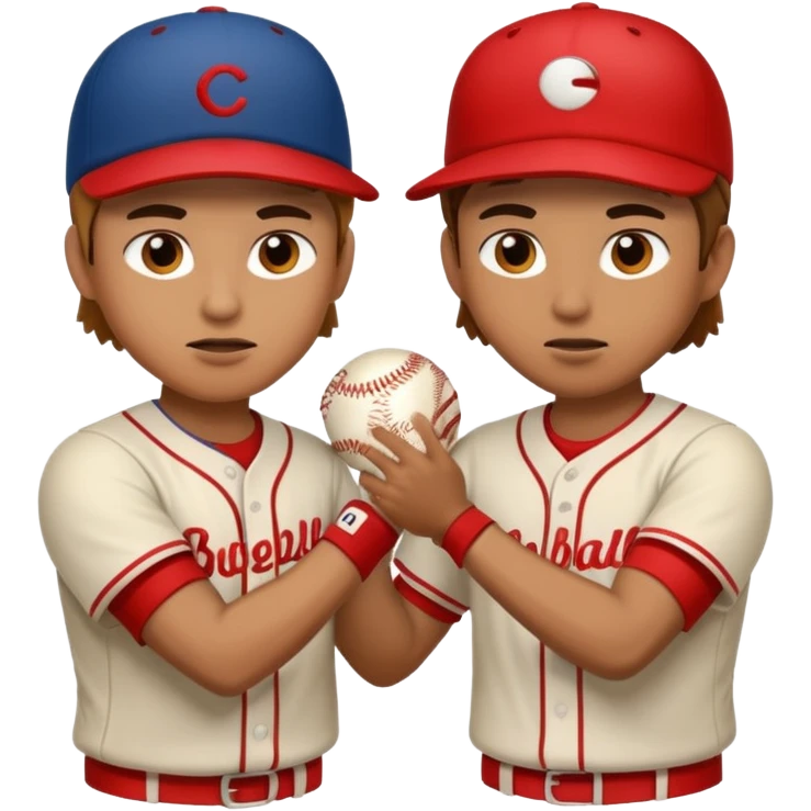 dos basebeall playr a golpes emoji