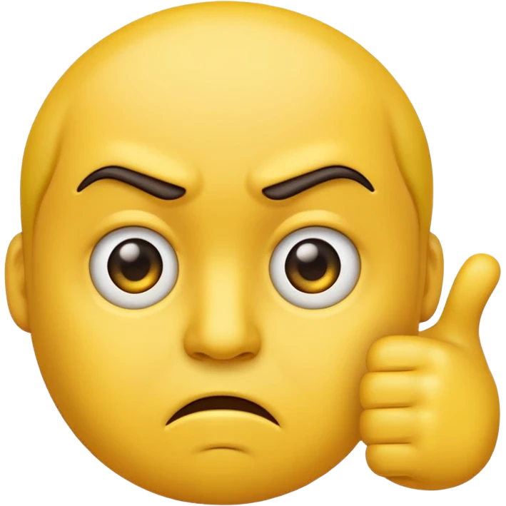annoyed face thumbs down emoji  emoji