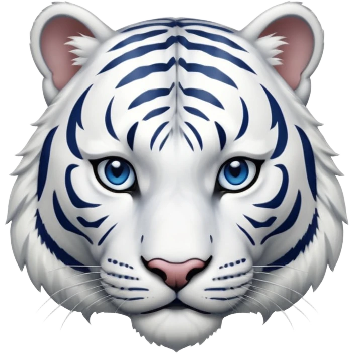 White tiger blue eyes emoji