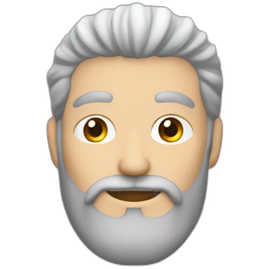hombre blanco de pelo rojizo largo y barba rojiza emoji