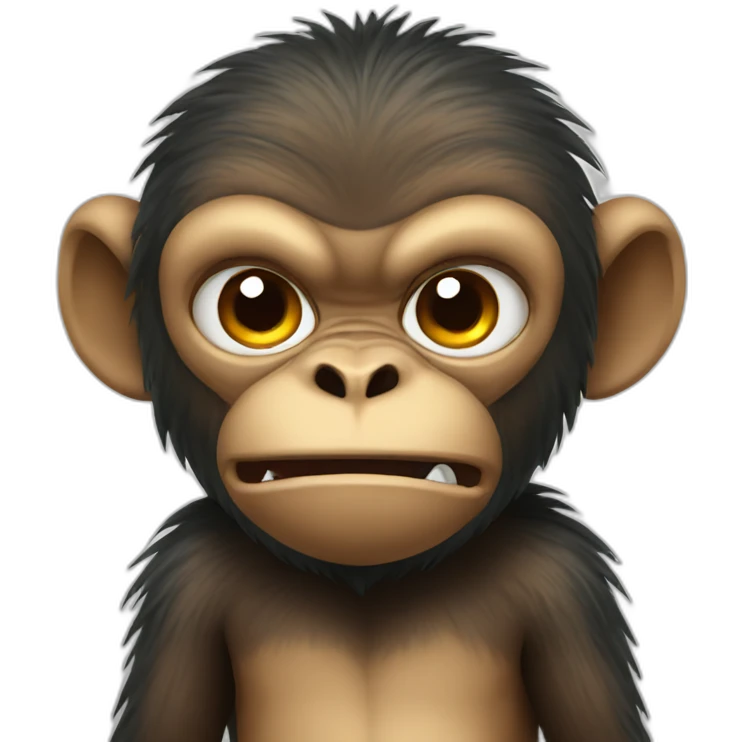 Cute angry monkey emoji