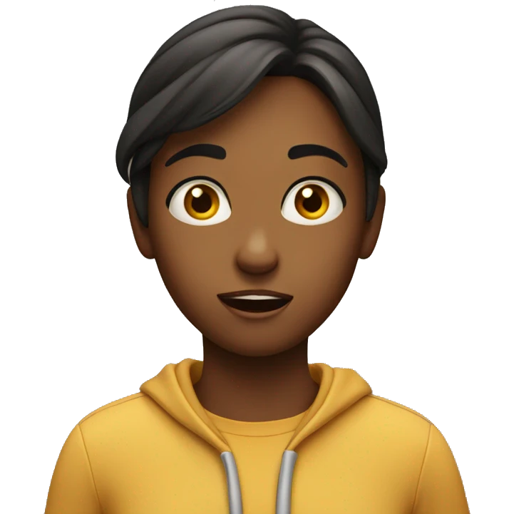 girl with surprised face emoji
