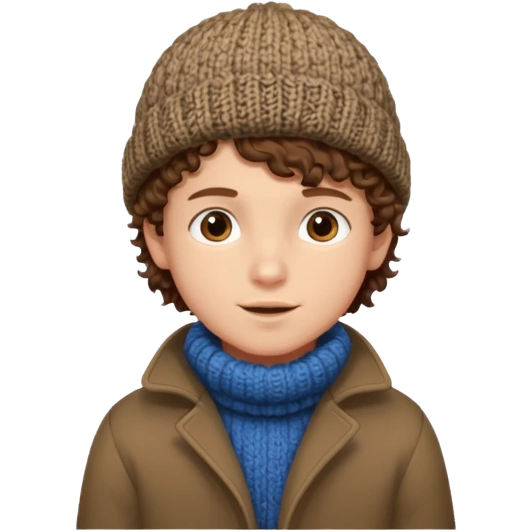 Boy with Brown Curly Hair – Brown curls, young face wearing winter clothes




 emoji