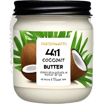 1 Coconut body butter in jar emoji