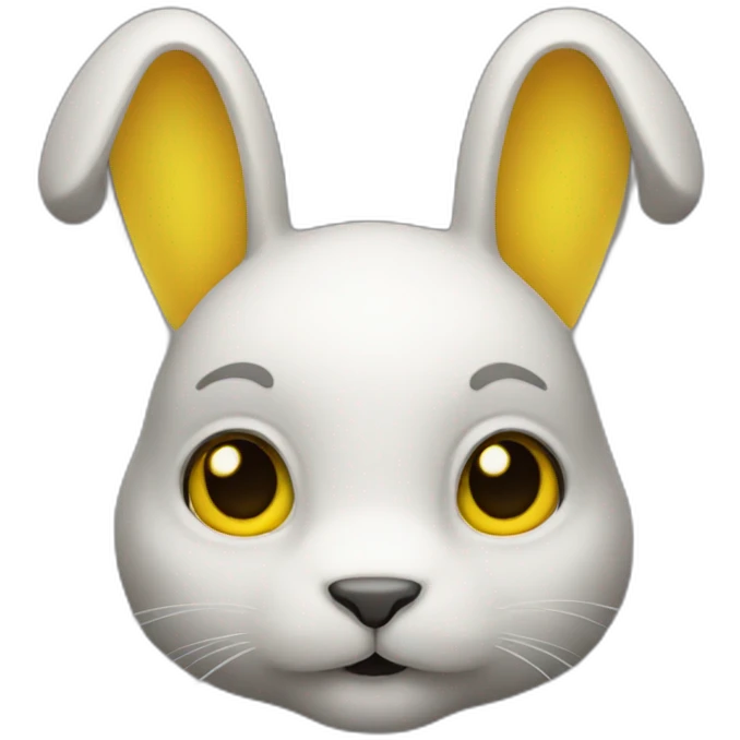 Black-yellow rabbit emoji