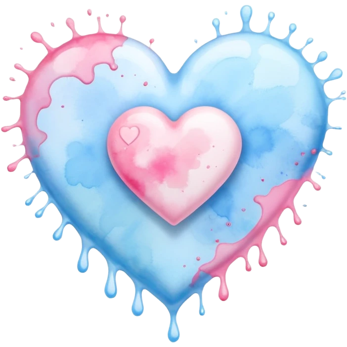white heart with a watercolor splash emoji