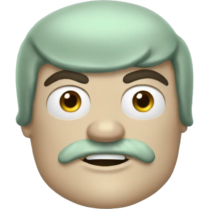 Jack Black combined with handsome Squidward. emoji