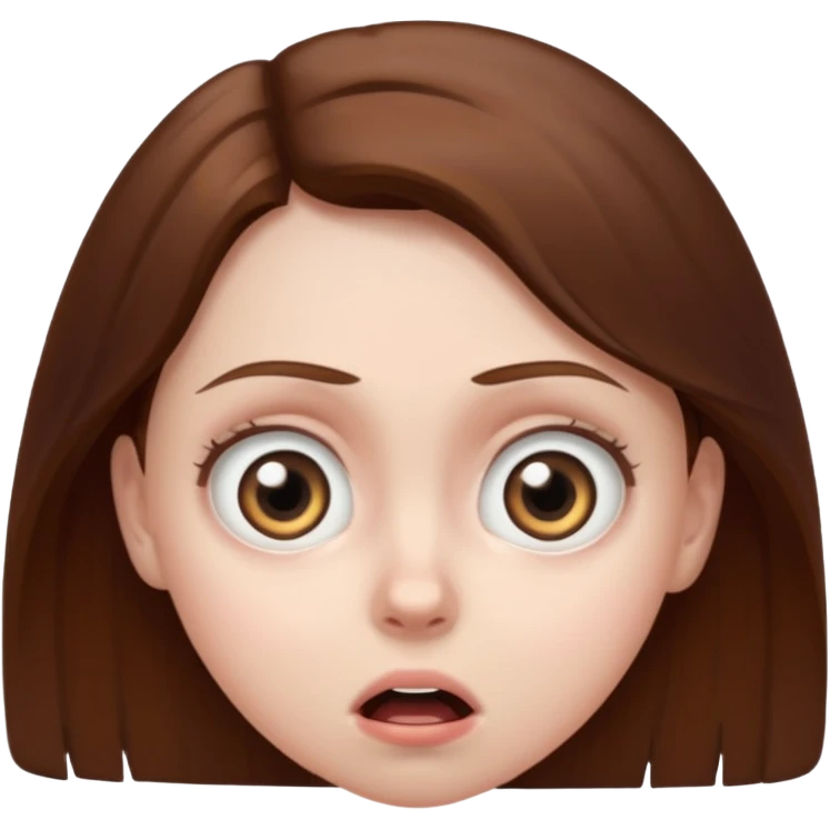 The girl is terrified emoji