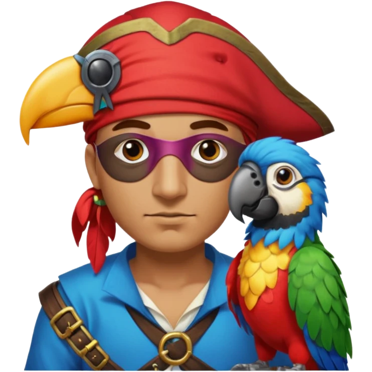 pirate and parrot emoji