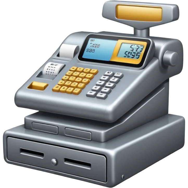 POV of a cash register emoji