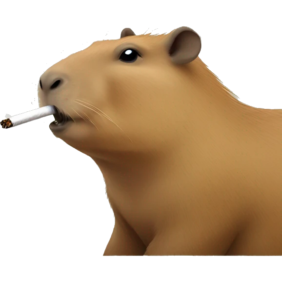 Capybara smoking emoji