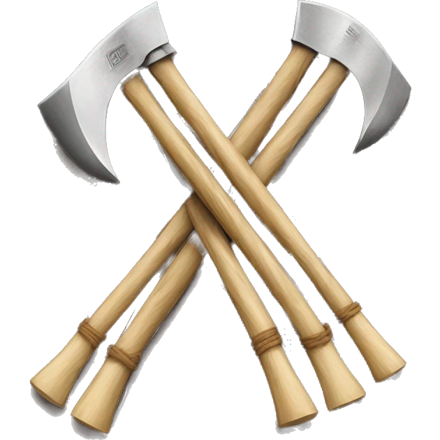 Fasces Symbol, the axe in the middle of the bundle of rods, all tied together. Usually symbol of 1940 Italy. emoji