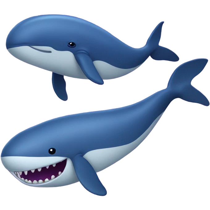 Blue whale purple, open mouth emoji