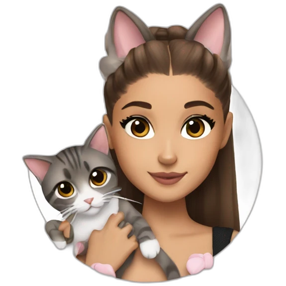 Ariana grande with a cat emoji