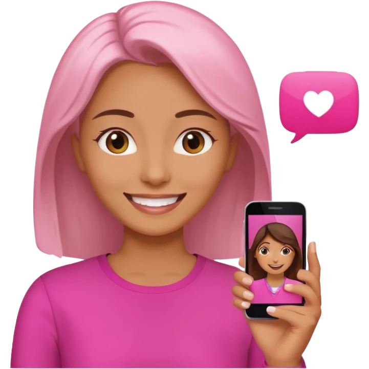 pink video call emoji