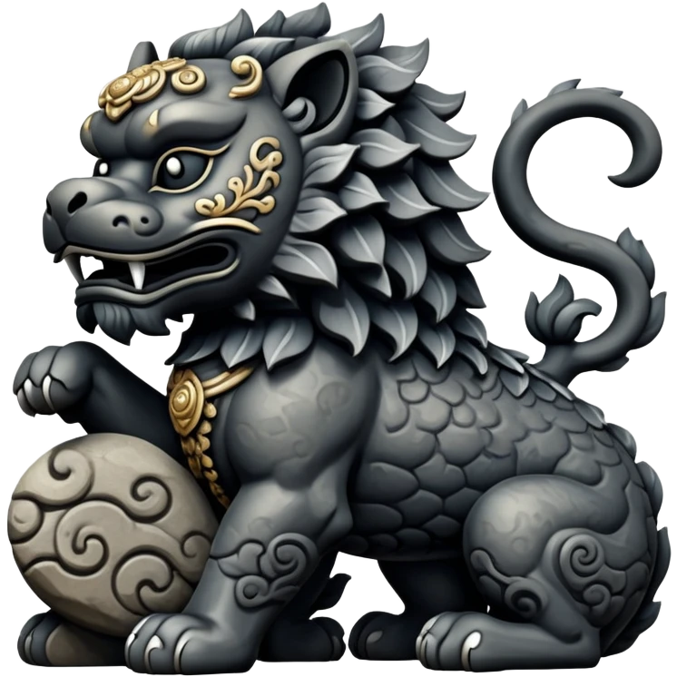 black Komainu emoji