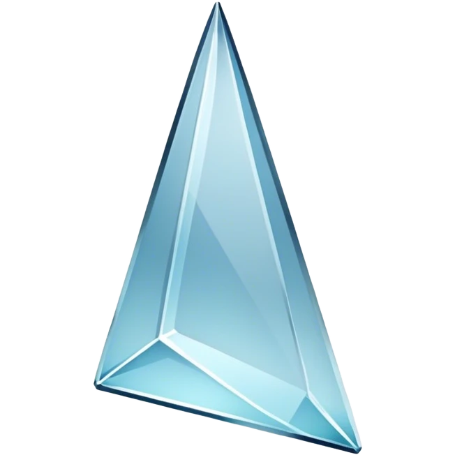 a shard of glass, transparent, sharp, reflective emoji