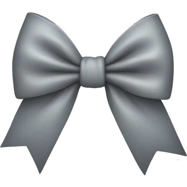Grey bow emoji