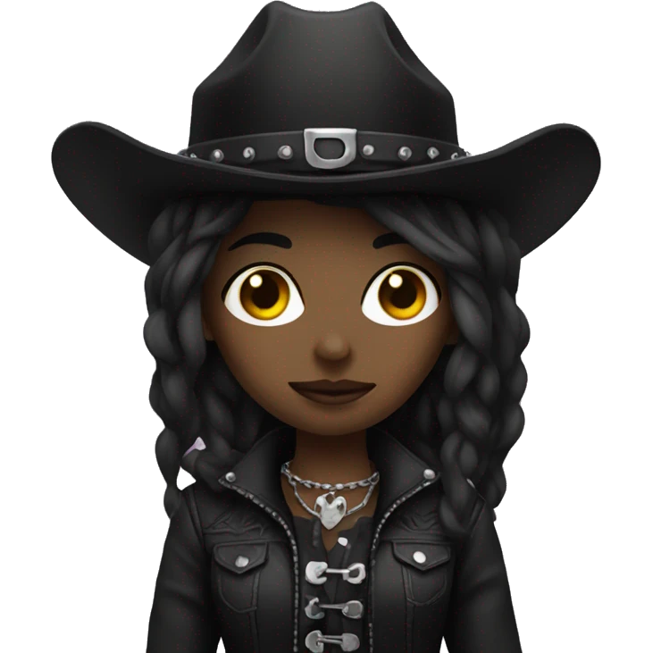 goth cowgirl  emoji