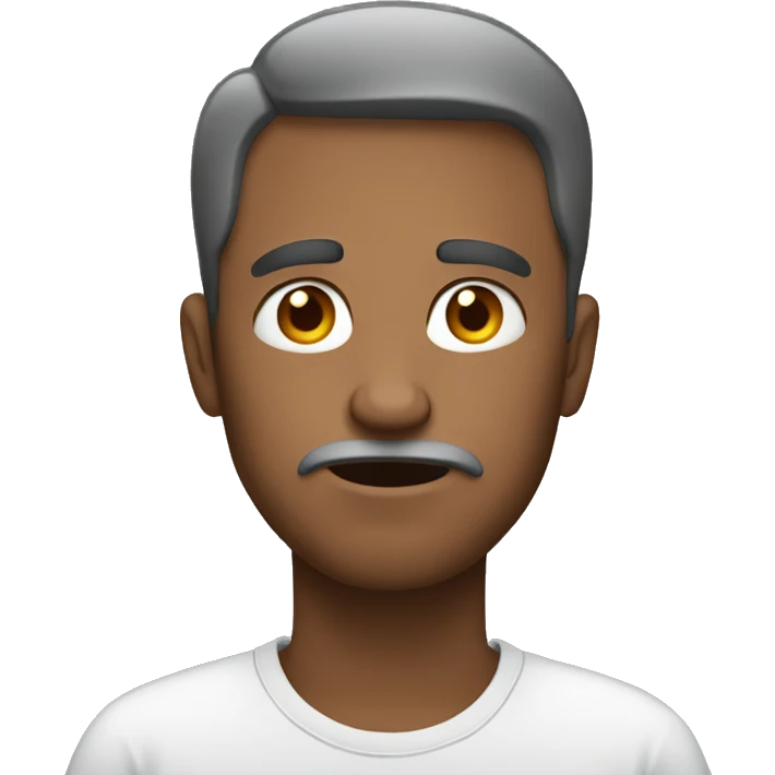 Man with low views on social media emoji