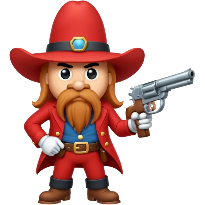 yosemite sam character cartoon with his gun emoji
