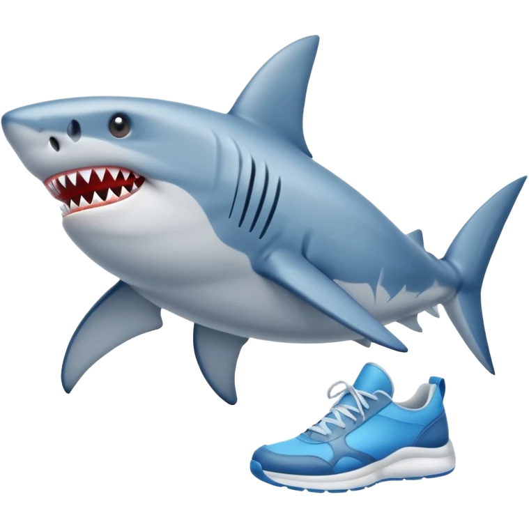 Tiburon con tenis emoji