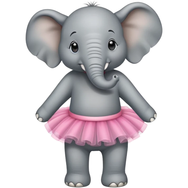 Elefante con tutu cagando emoji