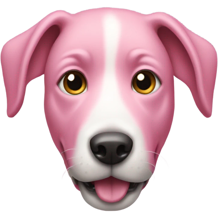 Pink dog emoji