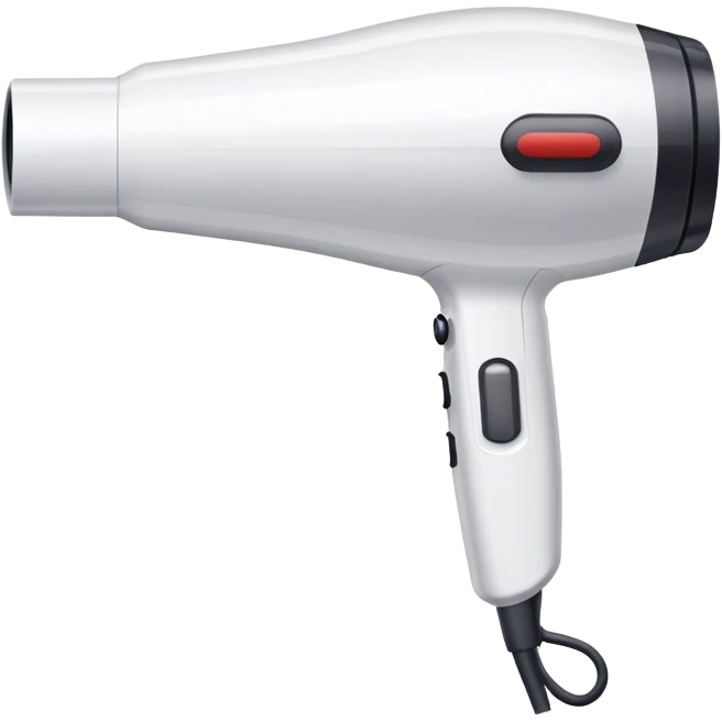all white image hair dryer emoji