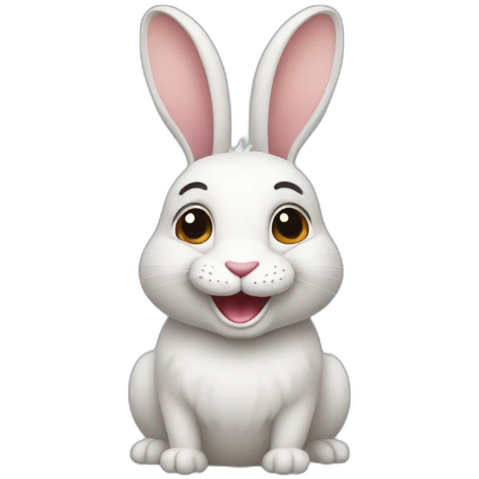 Rabbit smiling emoji