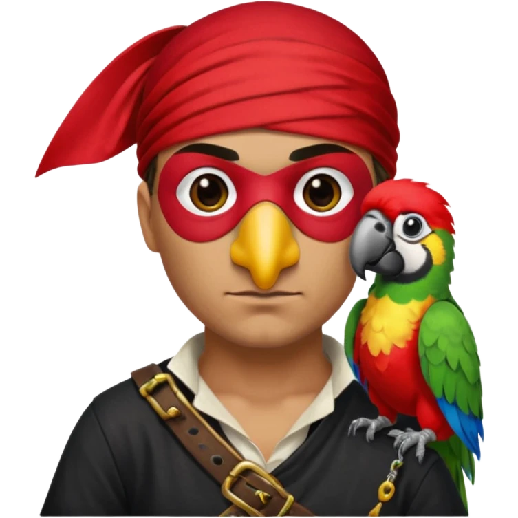 pirate and parrot emoji