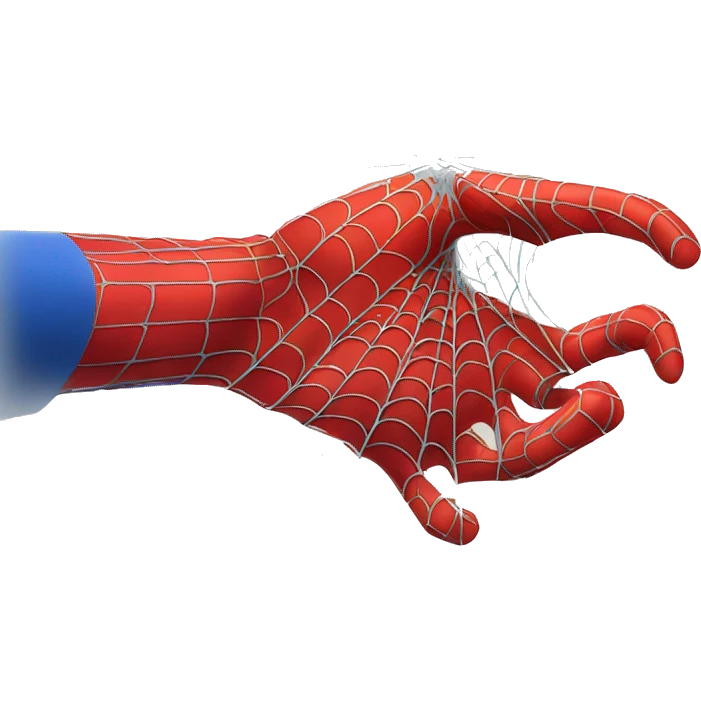 Spider-Man’s hand shooting webs emoji