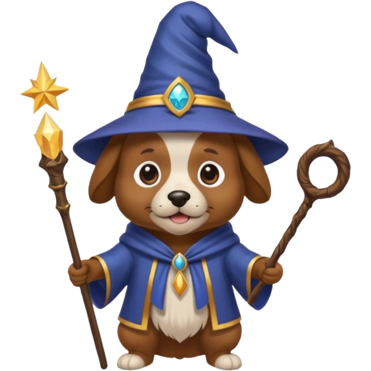 Dog wizard emoji