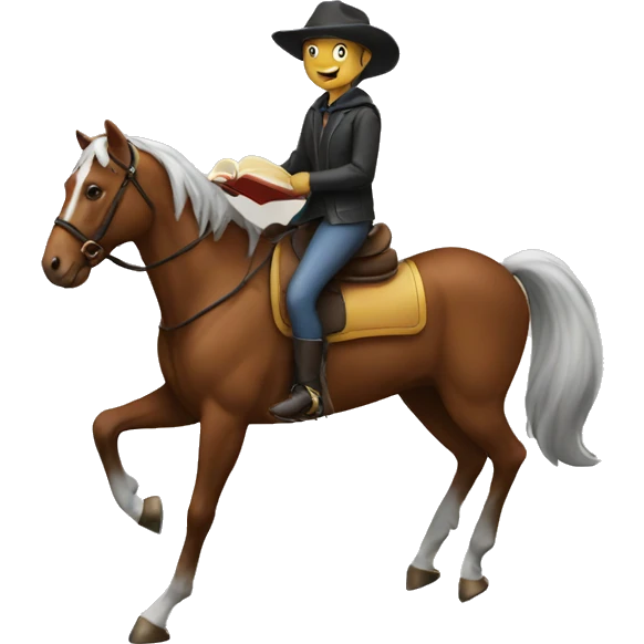 riding a book emoji