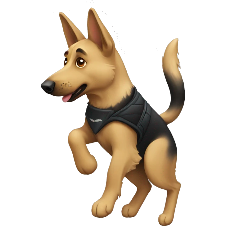 Flying German Shepard dog  emoji