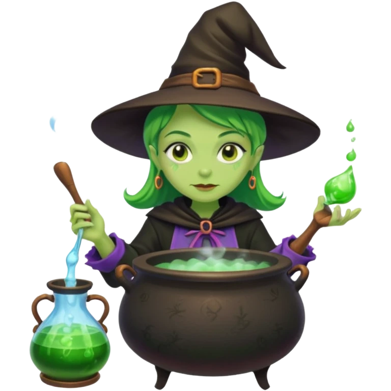 green witch cooking potion emoji