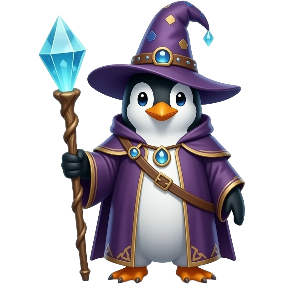 Penguin Wizard emoji