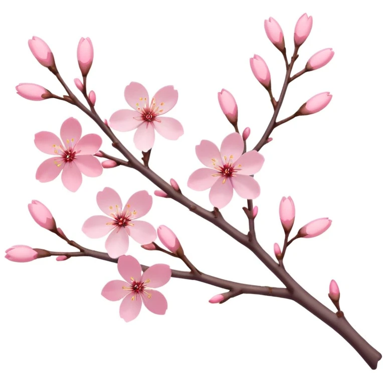 sakura branch with a soft pastel background emoji