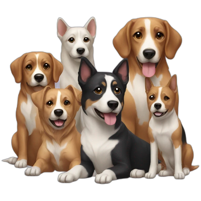 group of dogs emoji